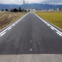 完成した町道花見線の舗装修繕工事